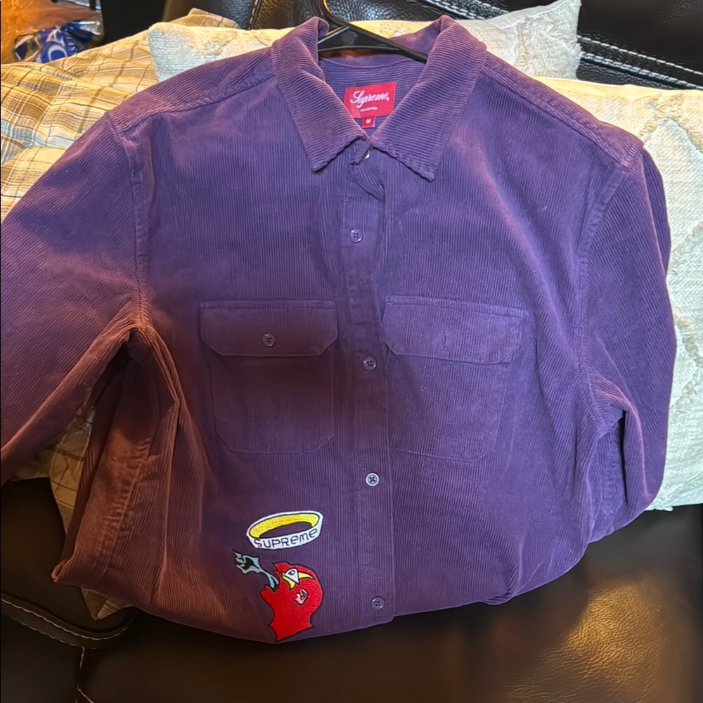 Supreme Purple Corduroy Shirt